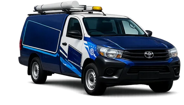 Service van on its way to a Como job